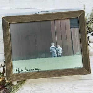 Farm/Country Kids - Framed Print “Only in the Country” Susie Boyer
